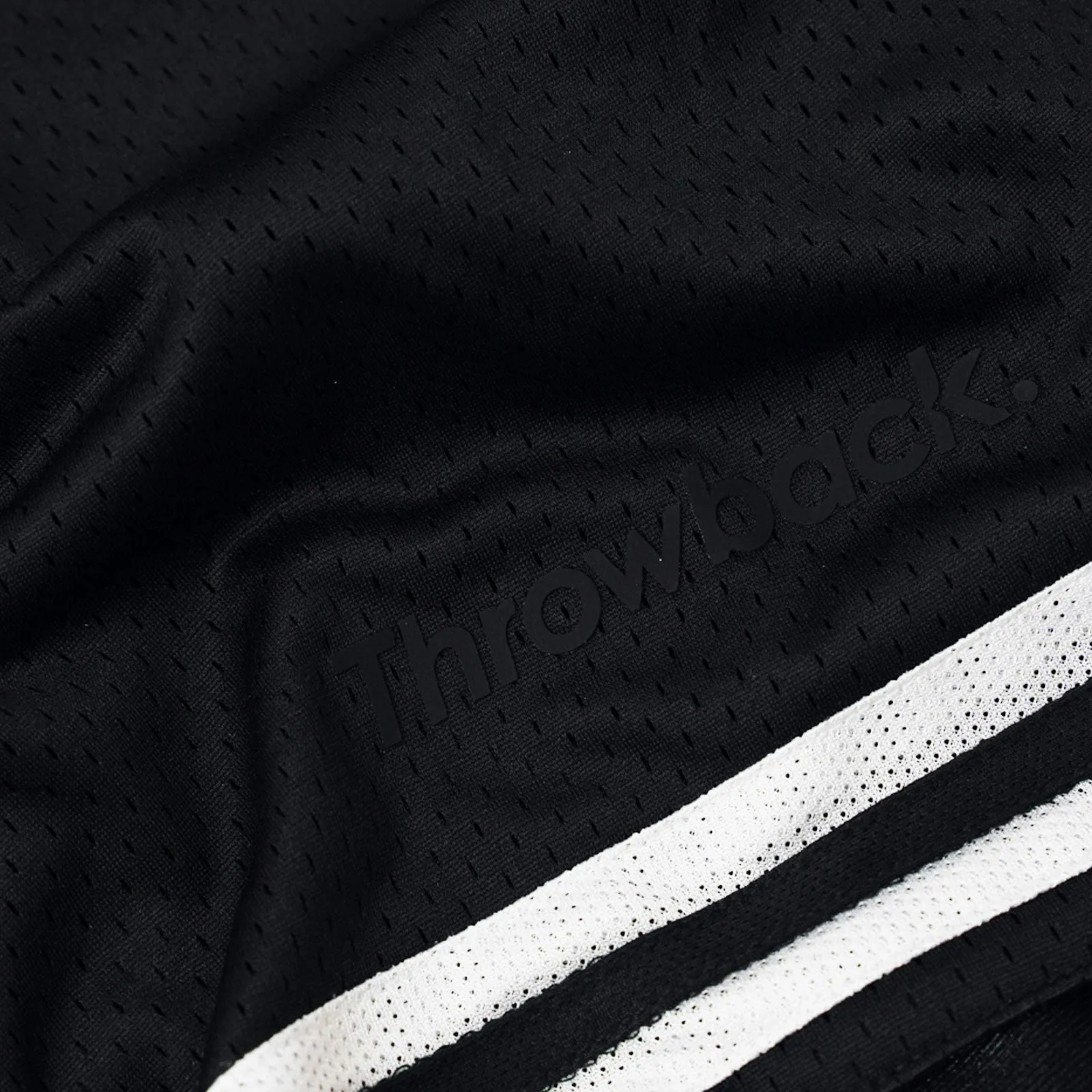 Throwback Blacktop Classic Mesh Shorts with Pockets - Black