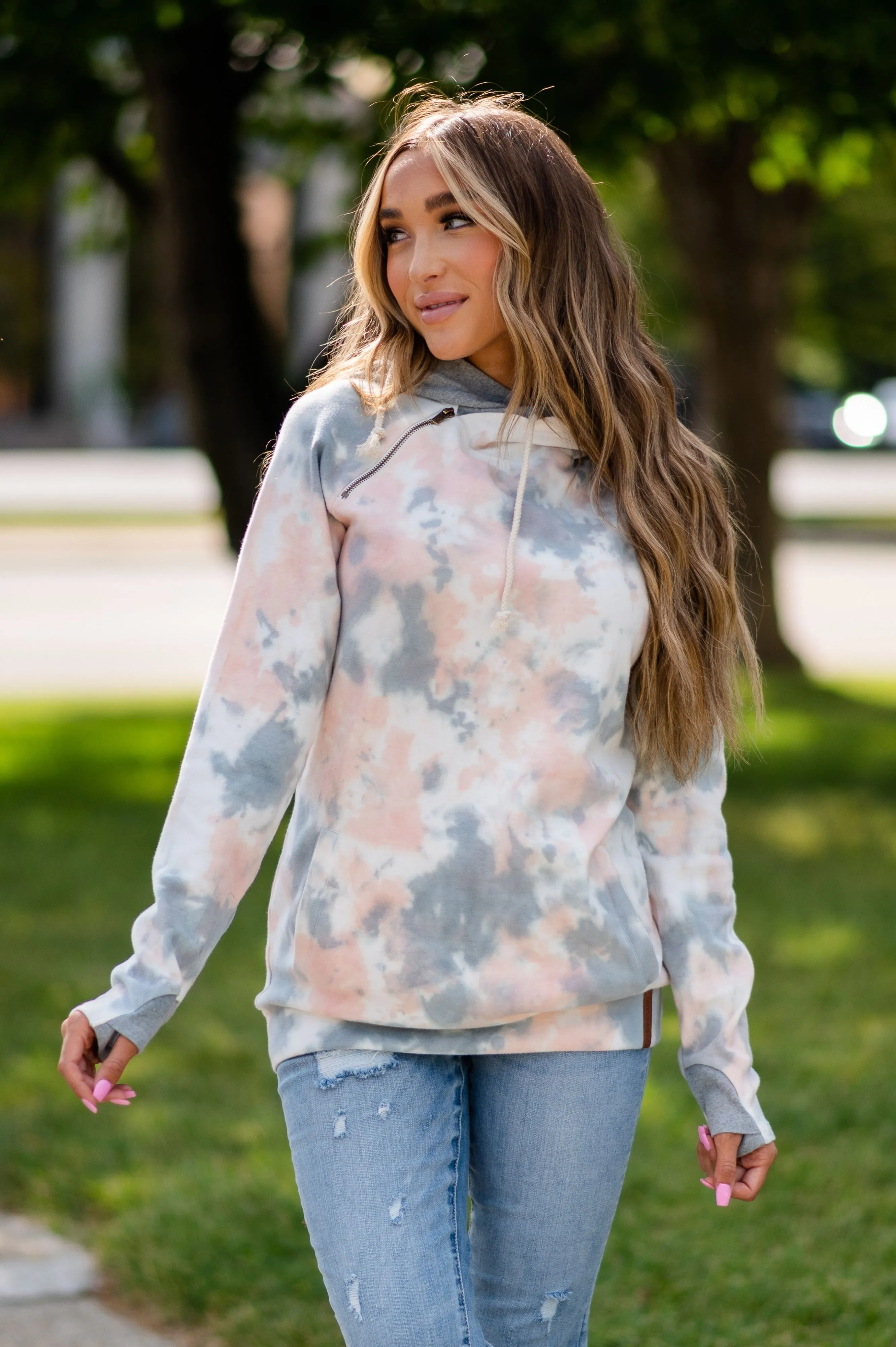 Tie Dye-nomite Ampersand Avenue Double Hoodie