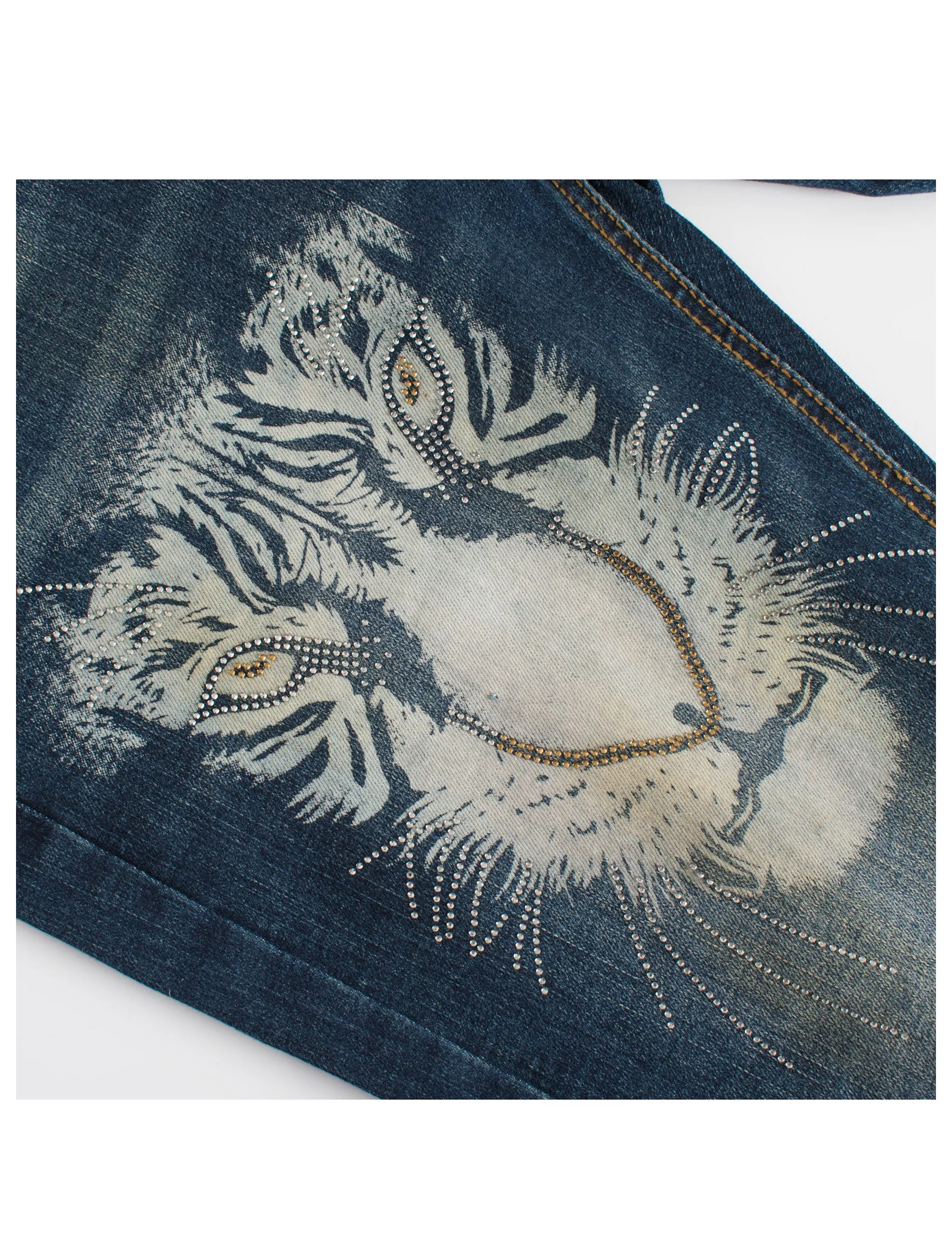 Tigger Motif on Skinny Blue denim