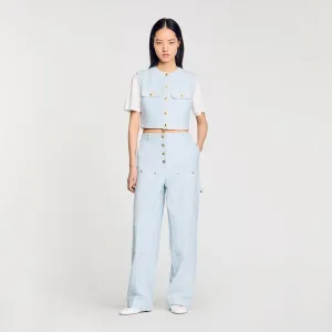 Tissia Decorative Tweed Jacket Sky Blue