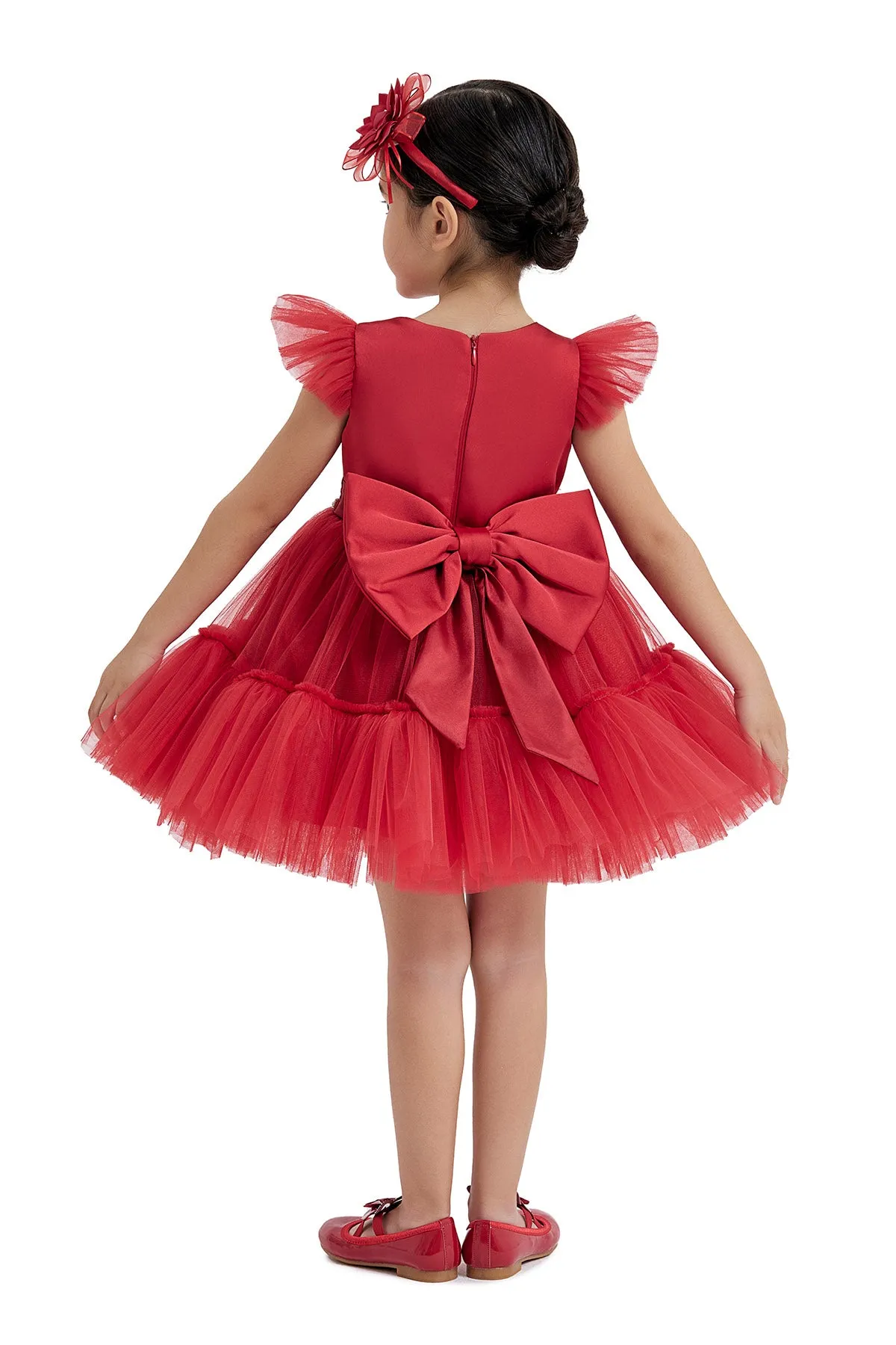 Toddler Red Tulle Dress for Christmas