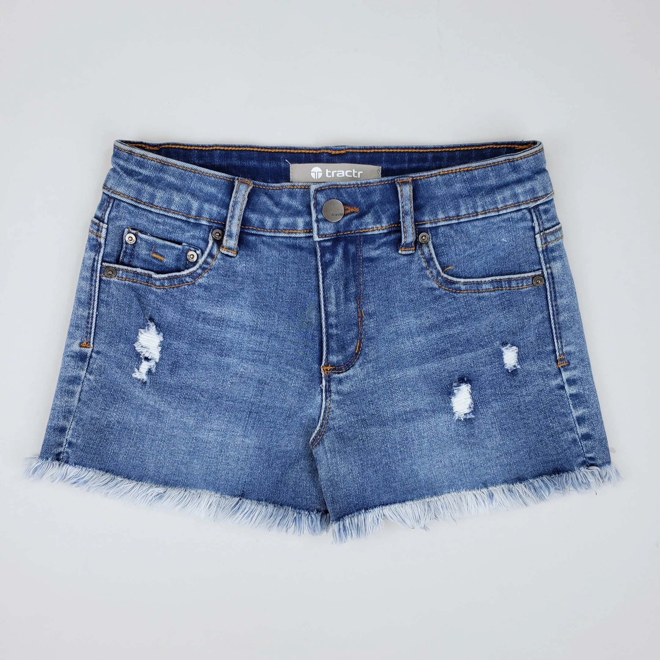 Tractr 5 Pocket Fray Hem Shorts (4-6X)