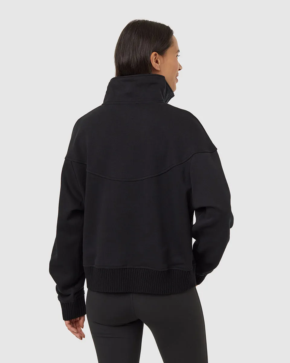 TreeFleece 1/4 Button Mock Neck