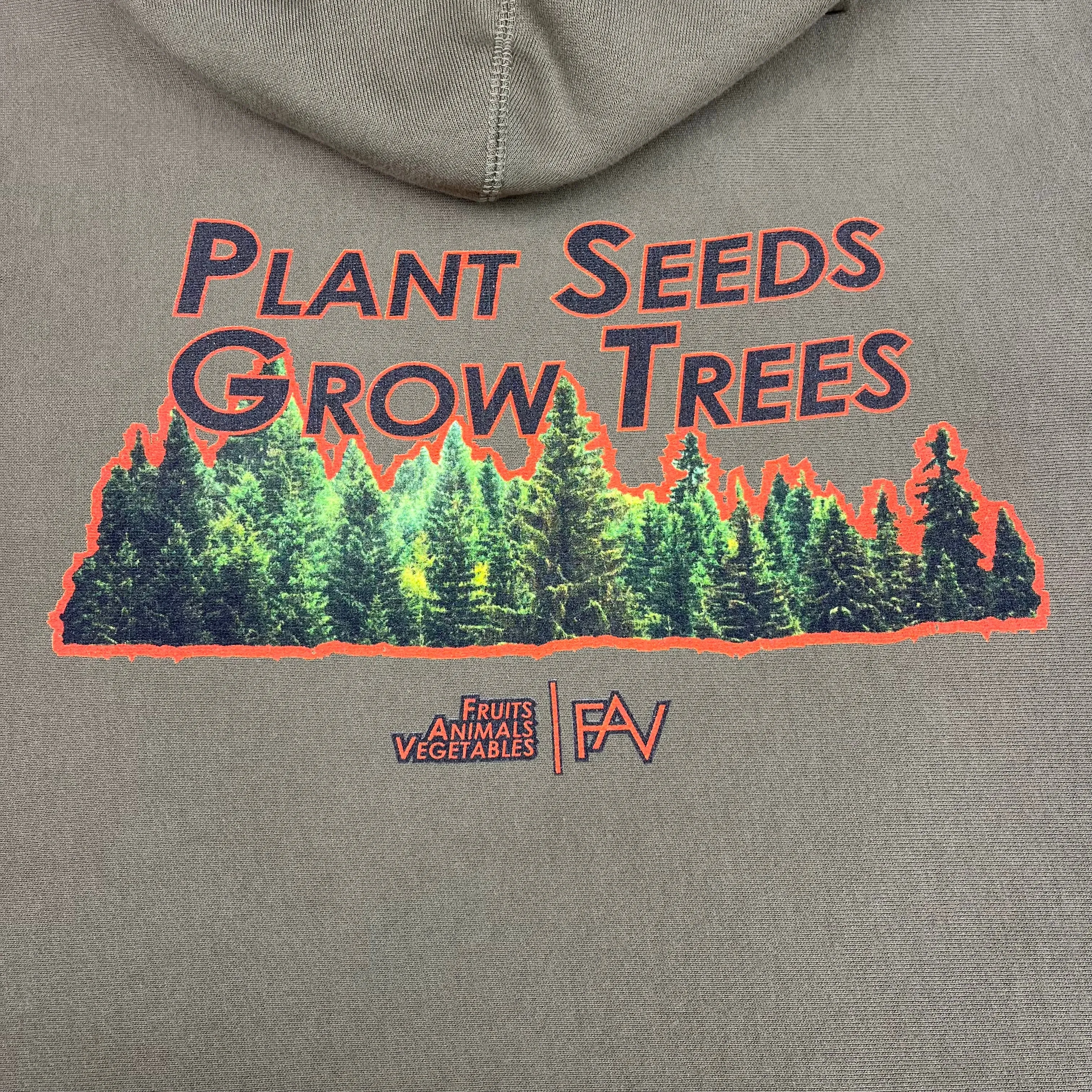 Trees - Premium Heavyweight Olive Hoodie