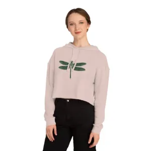 Trendy Dragonfly Cropped Hoodie for Bold Style