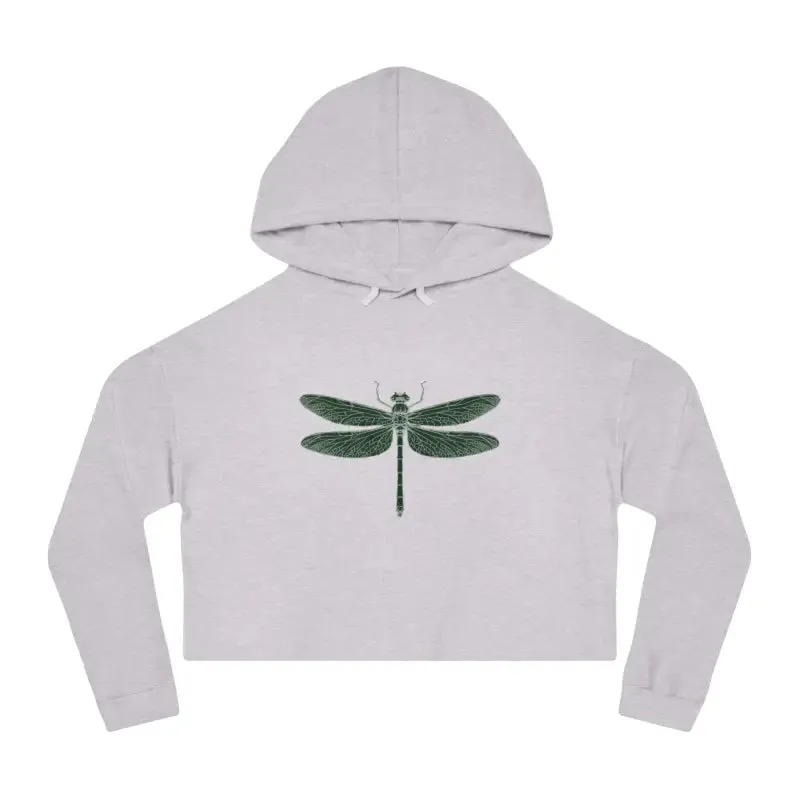 Trendy Dragonfly Cropped Hoodie for Bold Style