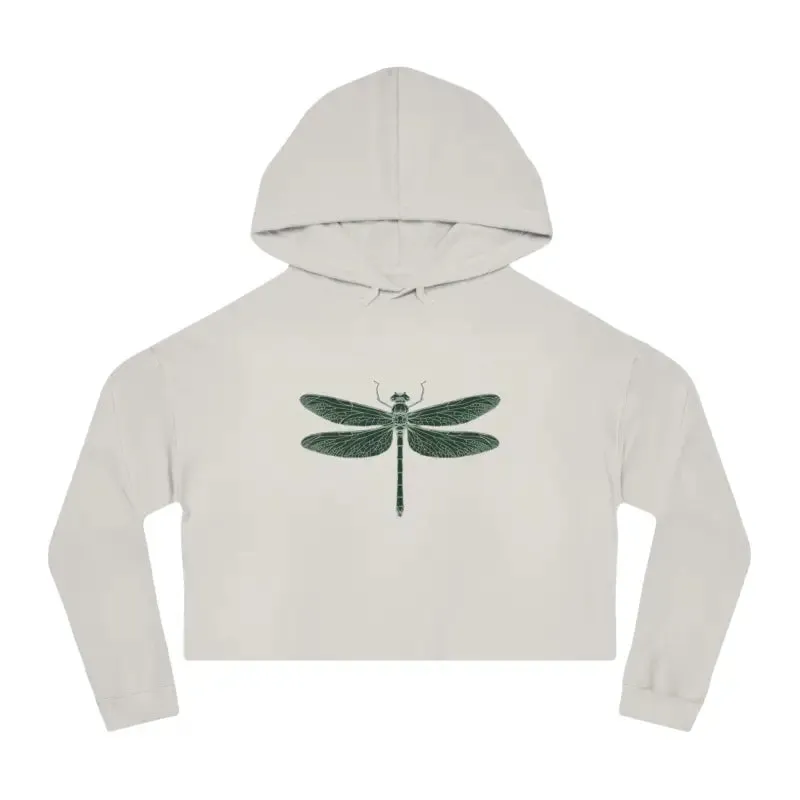 Trendy Dragonfly Cropped Hoodie for Bold Style