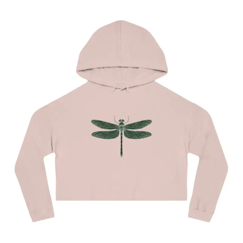 Trendy Dragonfly Cropped Hoodie for Bold Style
