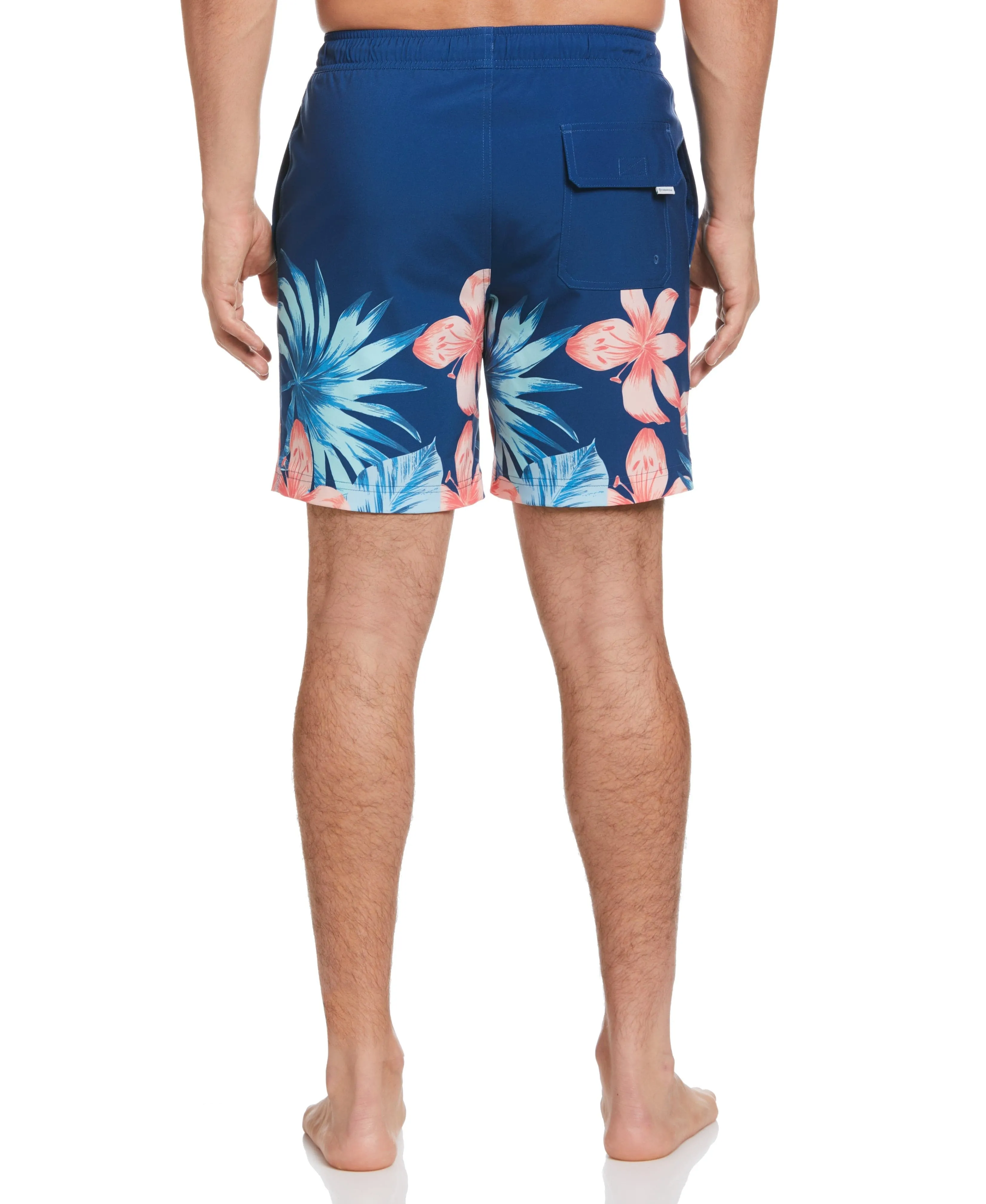 Tropical Placement Print 7" Swim Trunks