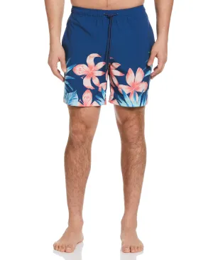 Tropical Placement Print 7" Swim Trunks