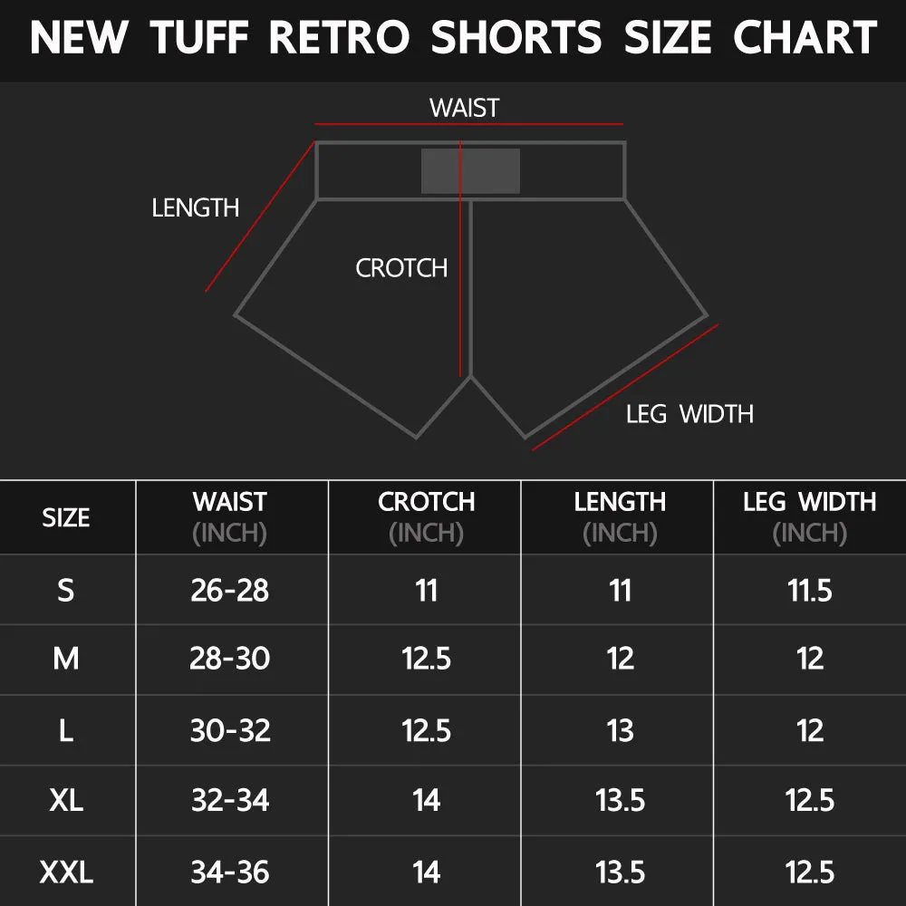 Tuff Kids Retro Style Shorts - Red Tiger Yantra