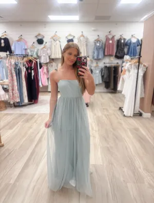 Tulle Time Sage Maxi Dress