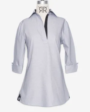 Tunic - White with Black Fine Check