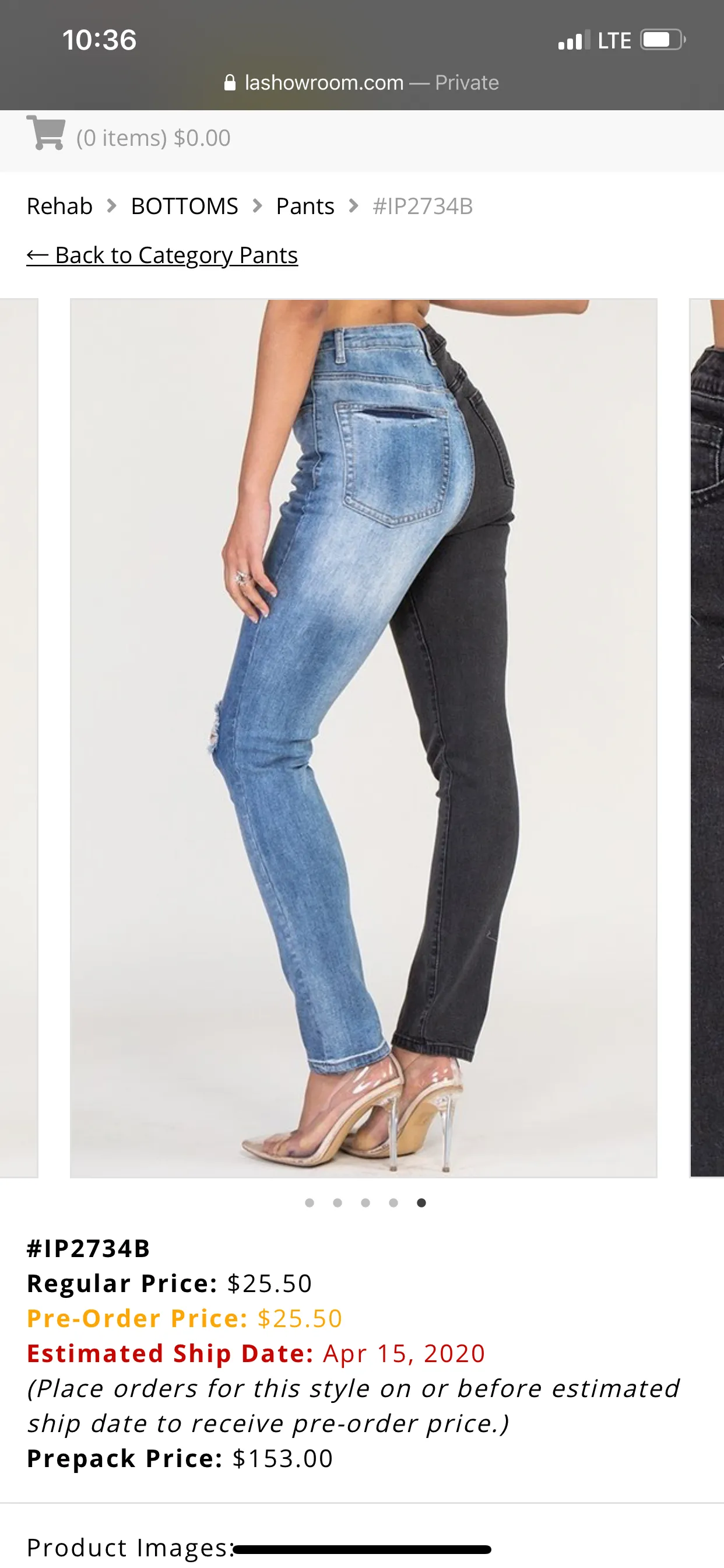 “Two faced” denim Jeans