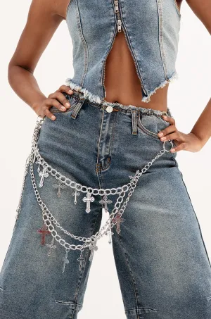 ULTIMATE CROSS CHAIN BELT