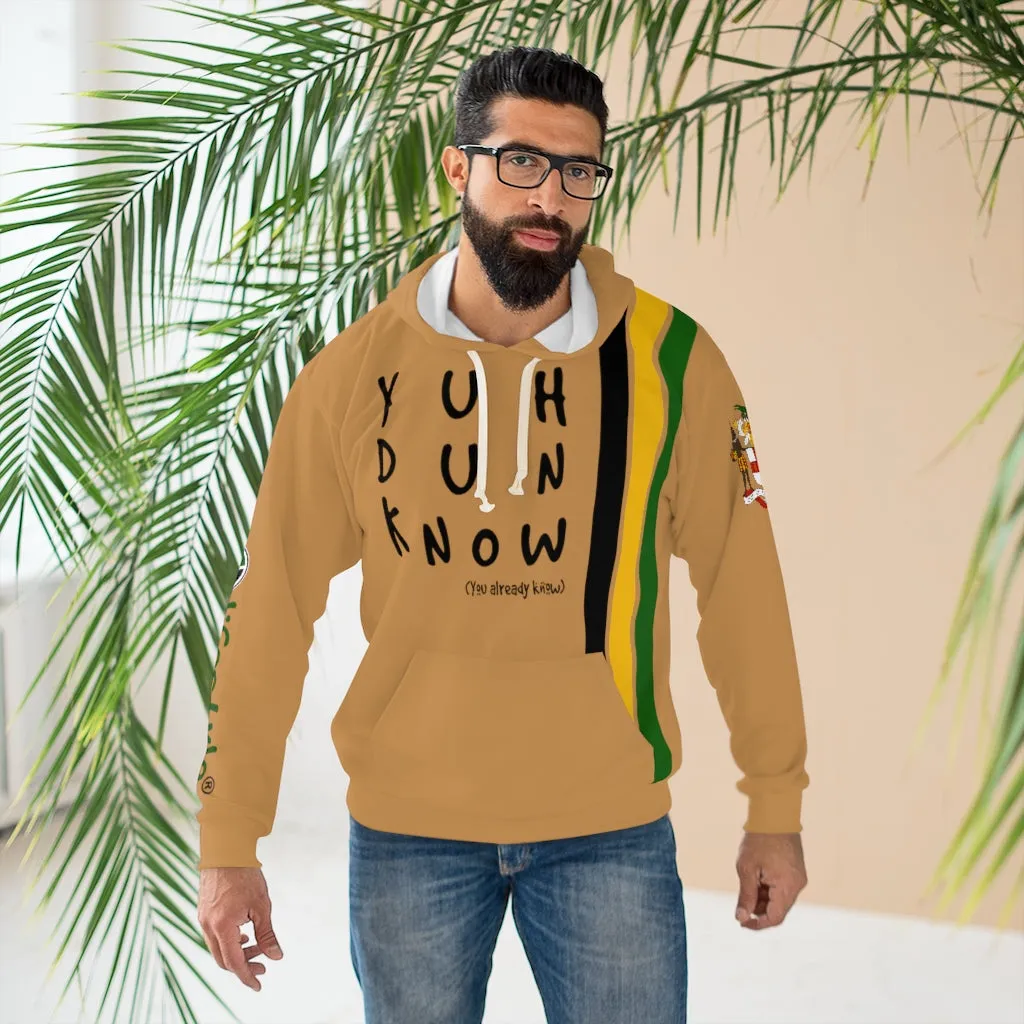 Unisex Pullover Hoodie (YuhDunKnow-BRWNJACOL)