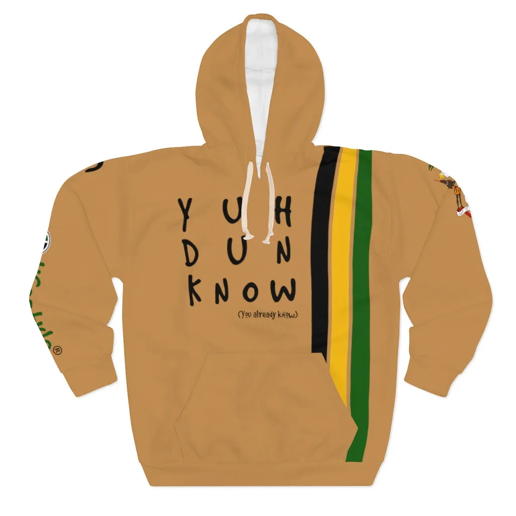 Unisex Pullover Hoodie (YuhDunKnow-BRWNJACOL)