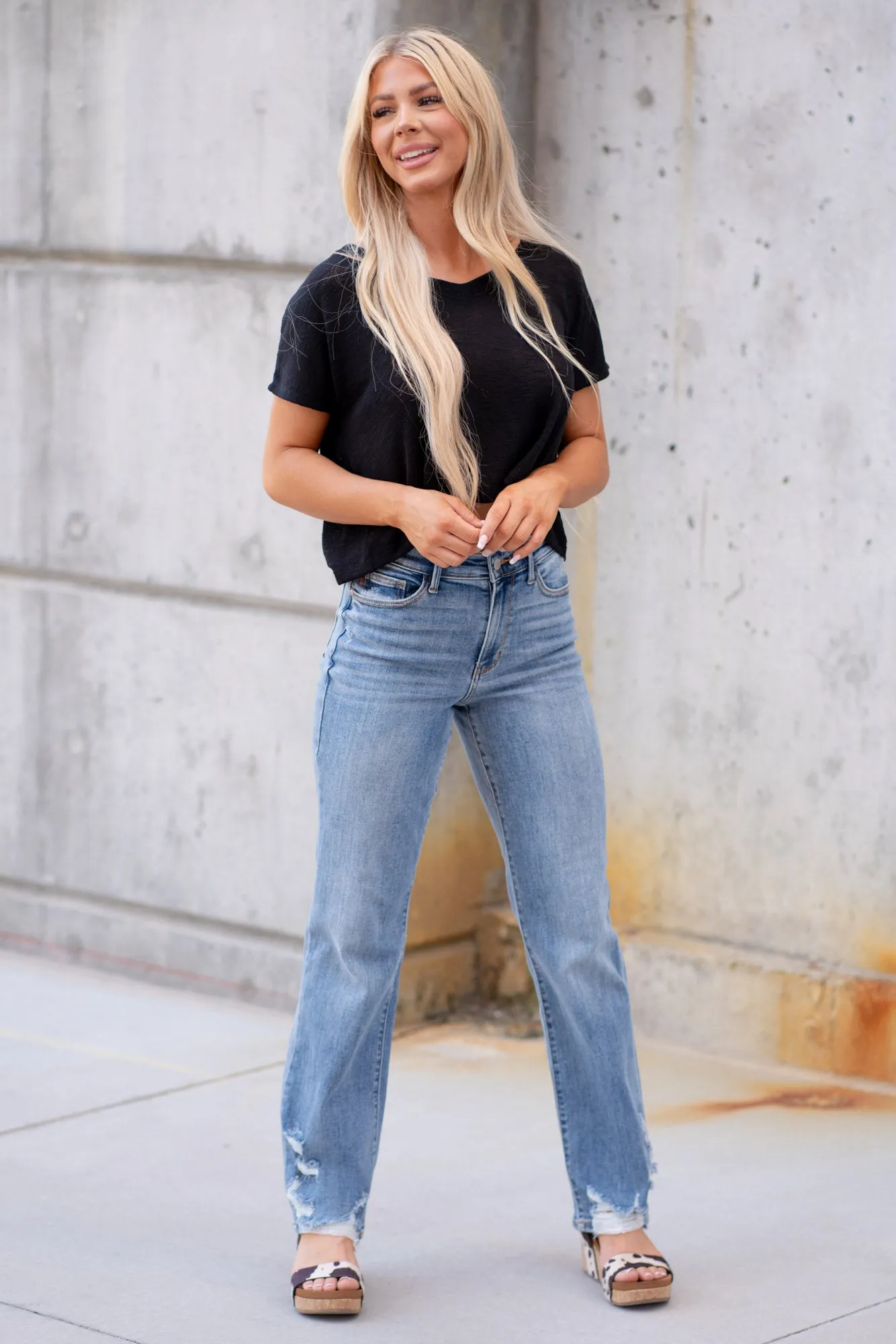 Urban Rebel High Rise Straight Leg Regular & Plus Sizes