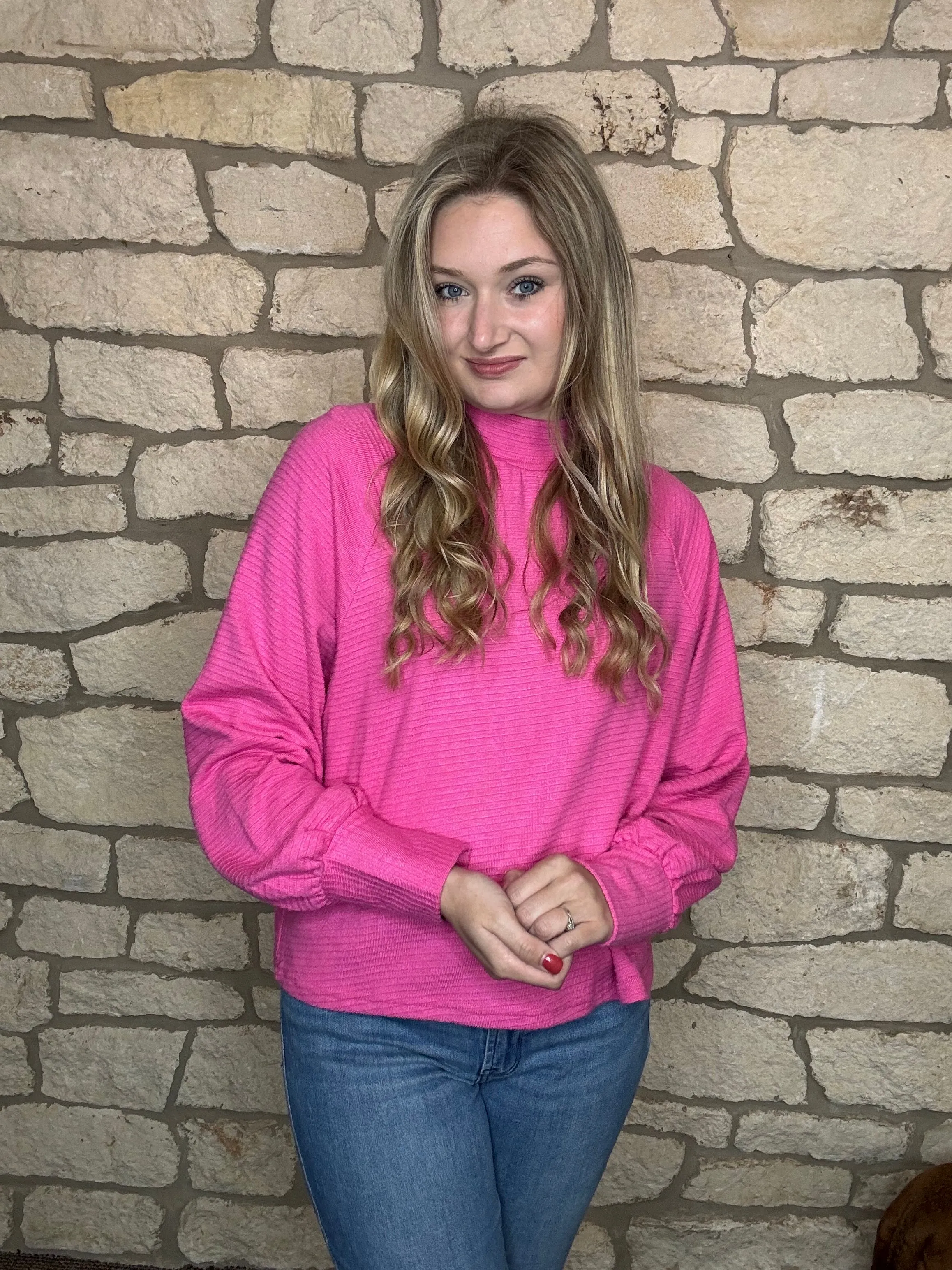Valerie Top- Hot Pink