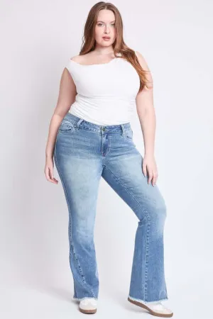 Vanessa Low Rise Flair Jean in Medium Wash - Curvy
