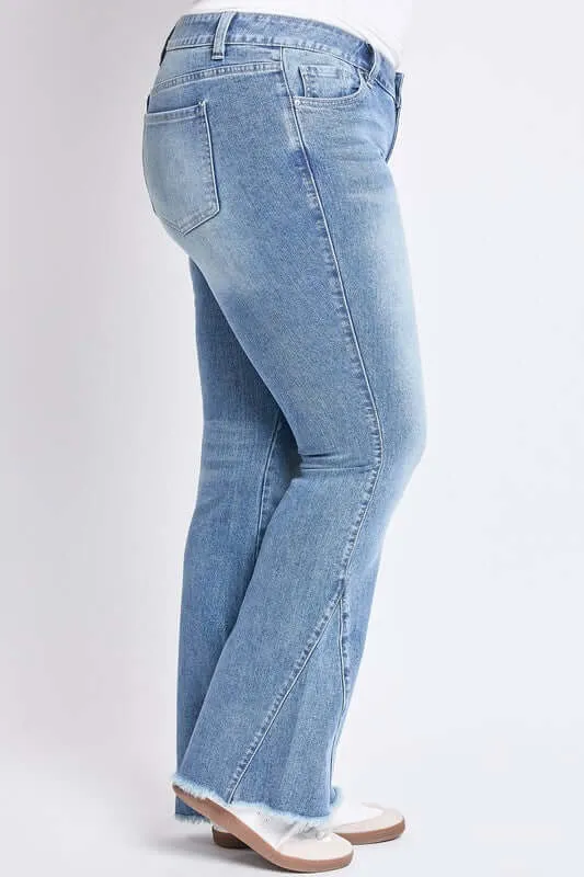Vanessa Low Rise Flair Jean in Medium Wash - Curvy