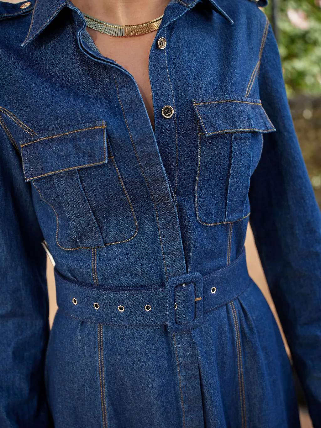Vanguard Denim Shirt Dress