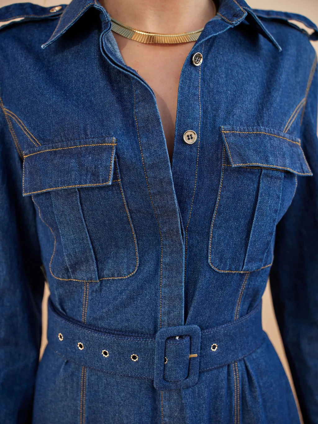 Vanguard Denim Shirt Dress