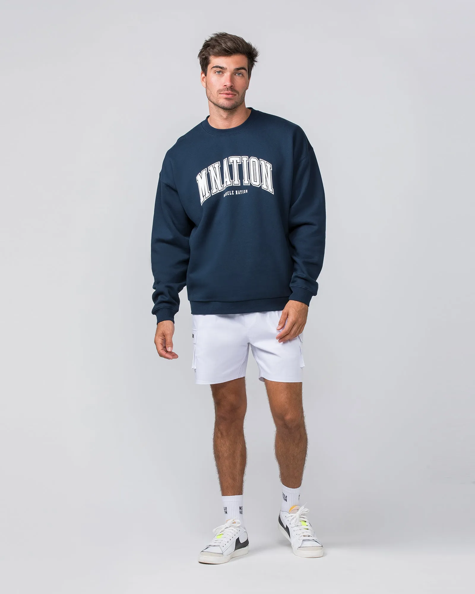 Varsity Crew Pullover - Navy