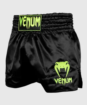 Venum Muay Thai Shorts Classic - Zwart/fluorescerend geel