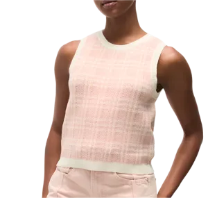 Veronica Beard - Jerrel Cropped Knit Tank - Pink/Clay