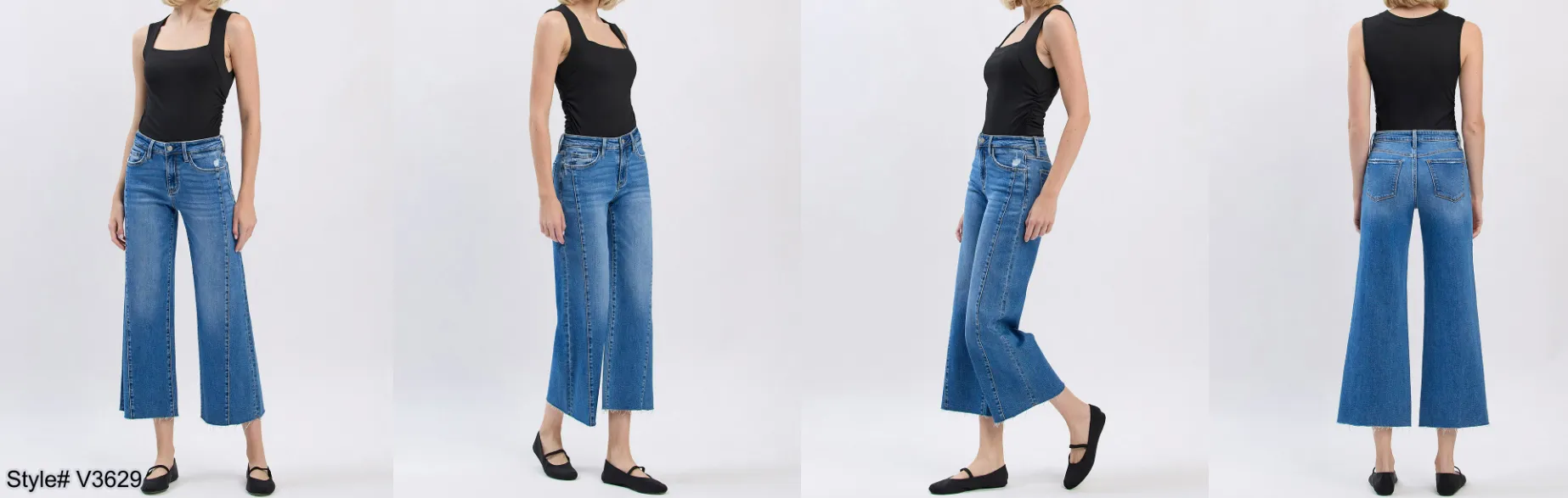 Vervet High Rise Wide Leg Center Seam Denim