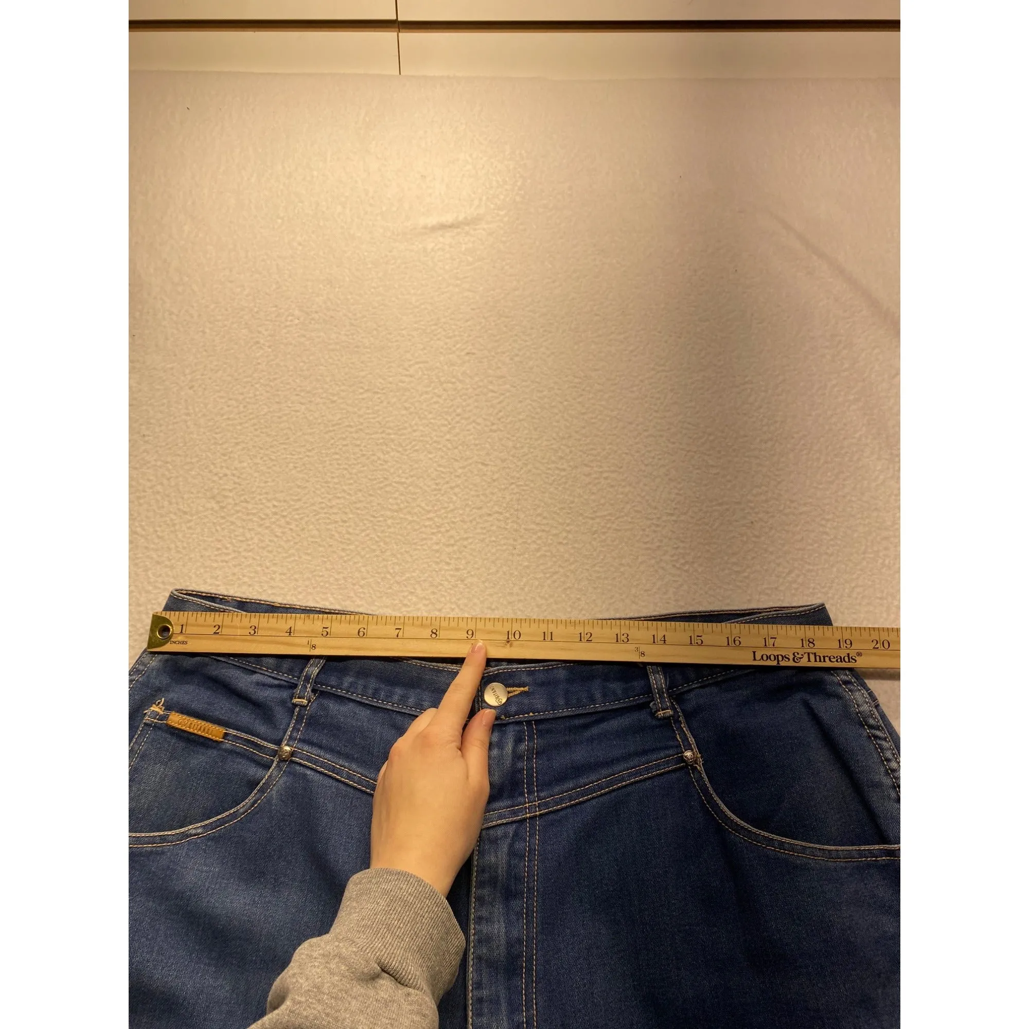 Vintage Gitano Womens 40 Short Blue Denim Jeans Relaxed Fit #7243