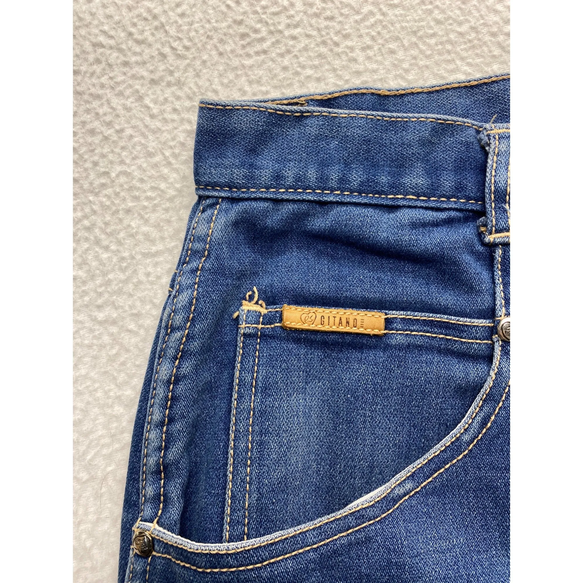 Vintage Gitano Womens 40 Short Blue Denim Jeans Relaxed Fit #7243
