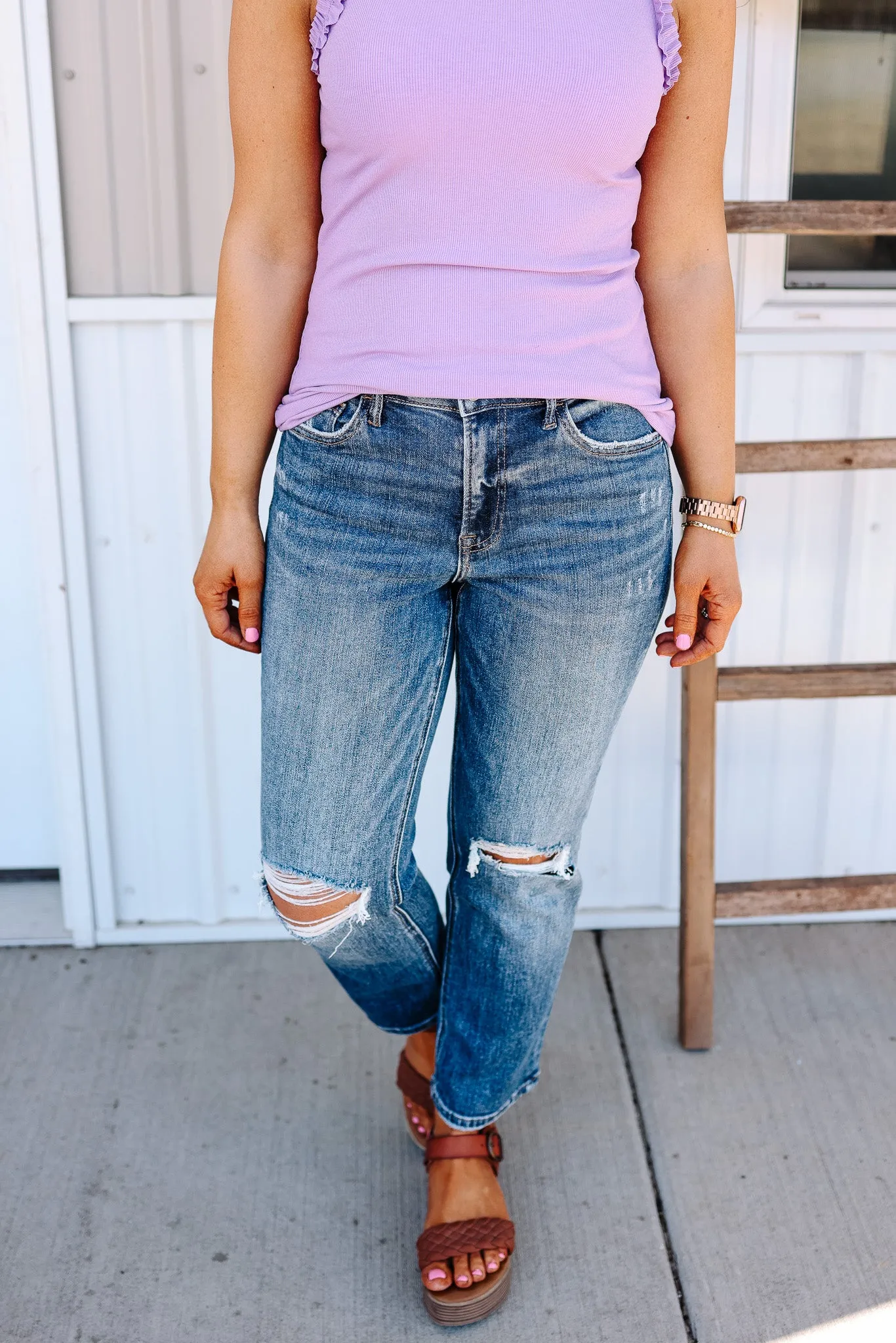 Vintage Vibes High Rise Crop Jean