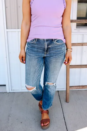 Vintage Vibes High Rise Crop Jean