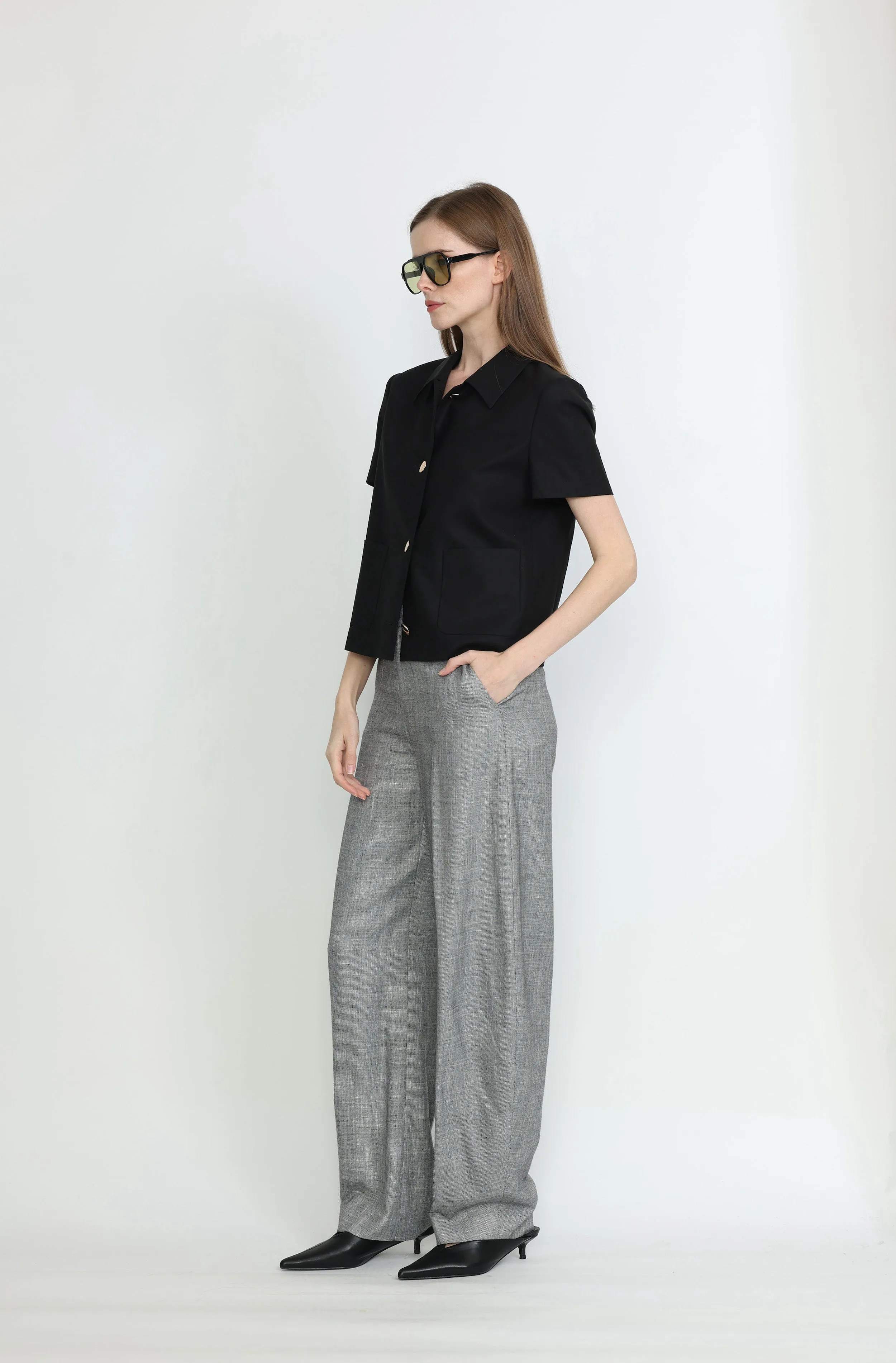 Wagga Wagga Jacket - Short sleeve jacket in black