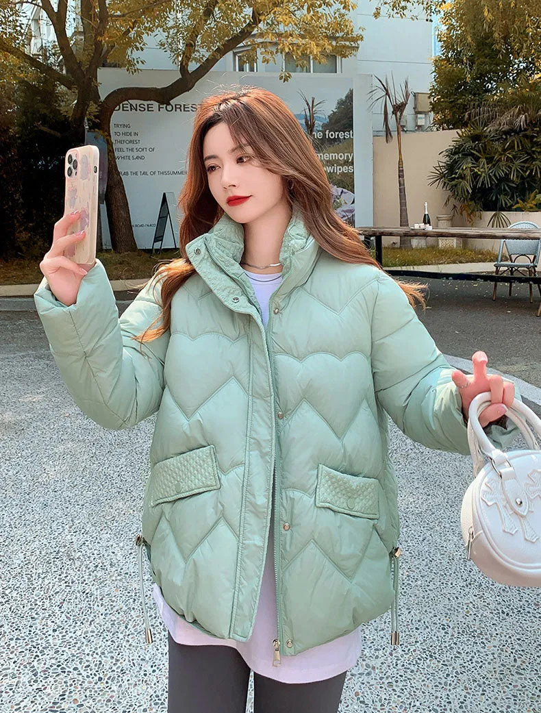 Water-resistant and Windproof Relaxed-fit Padded Zip-up Puffer Jacket
