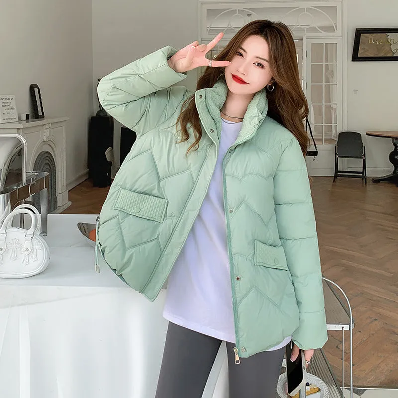 Water-resistant and Windproof Relaxed-fit Padded Zip-up Puffer Jacket