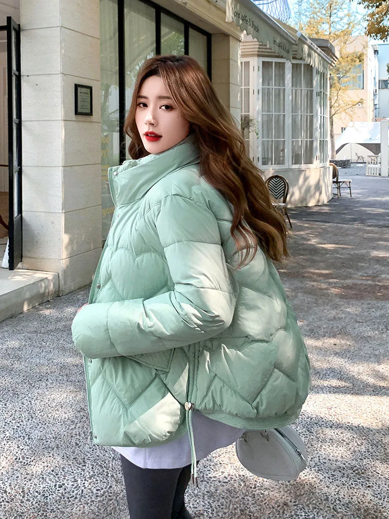 Water-resistant and Windproof Relaxed-fit Padded Zip-up Puffer Jacket