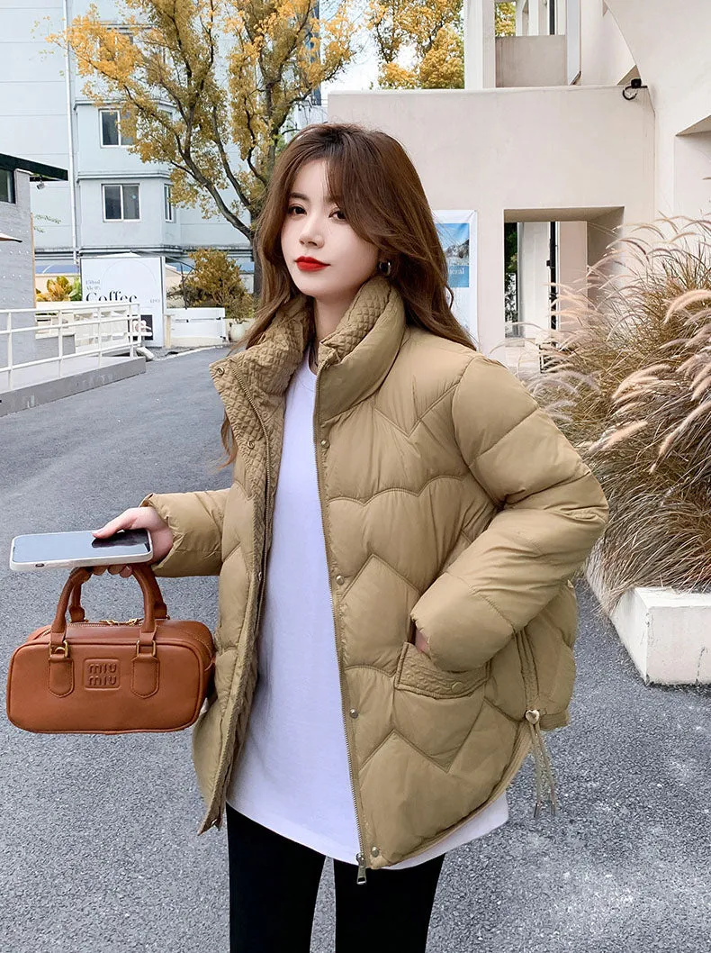 Water-resistant and Windproof Relaxed-fit Padded Zip-up Puffer Jacket