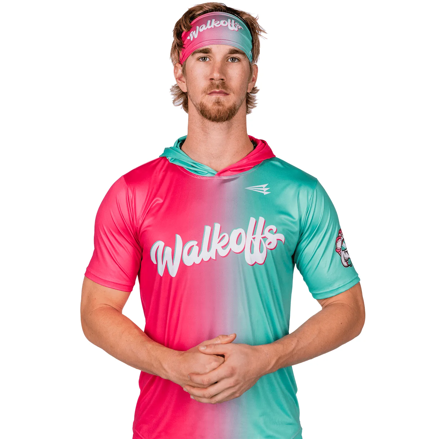 Watermelon Walkoffs Baseball Pro Premier Short Sleeve Hoodie