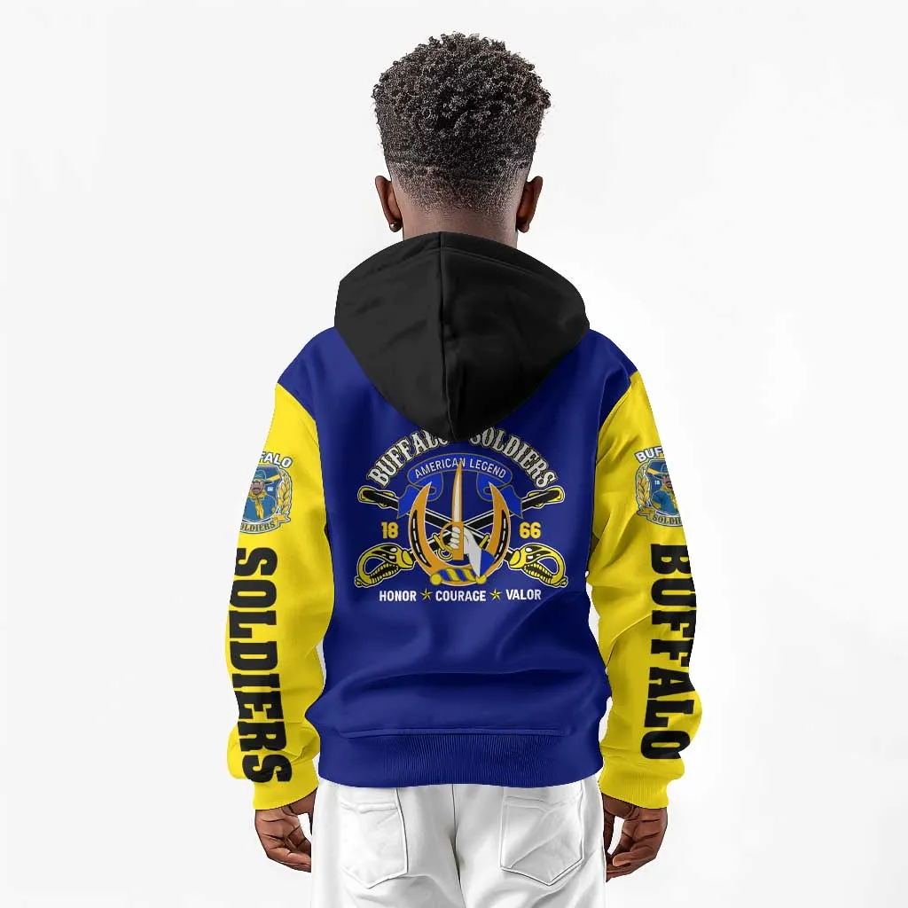 We Can We Will Buffalo Soldiers Kid Hoodie Us Army Ready and Forward DT02