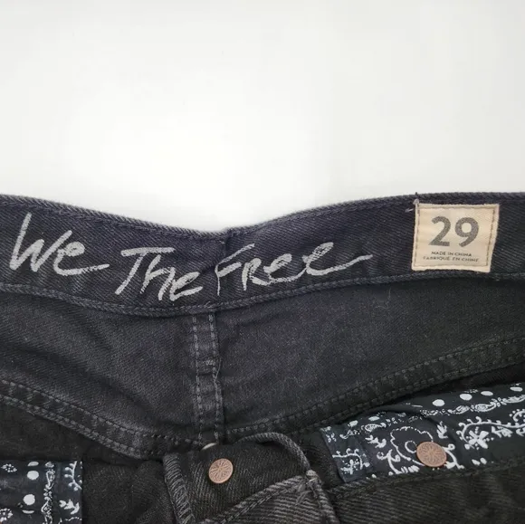 We the free Black High Rise Shorts