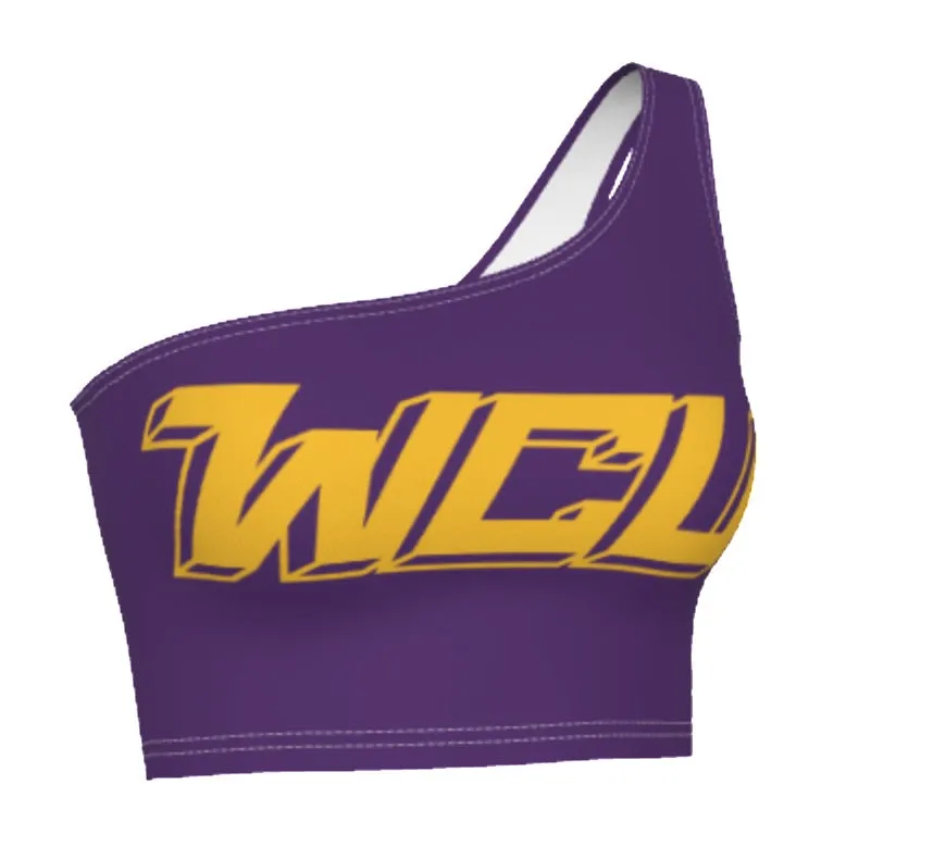 West Chester University Purple One Shoulder Top