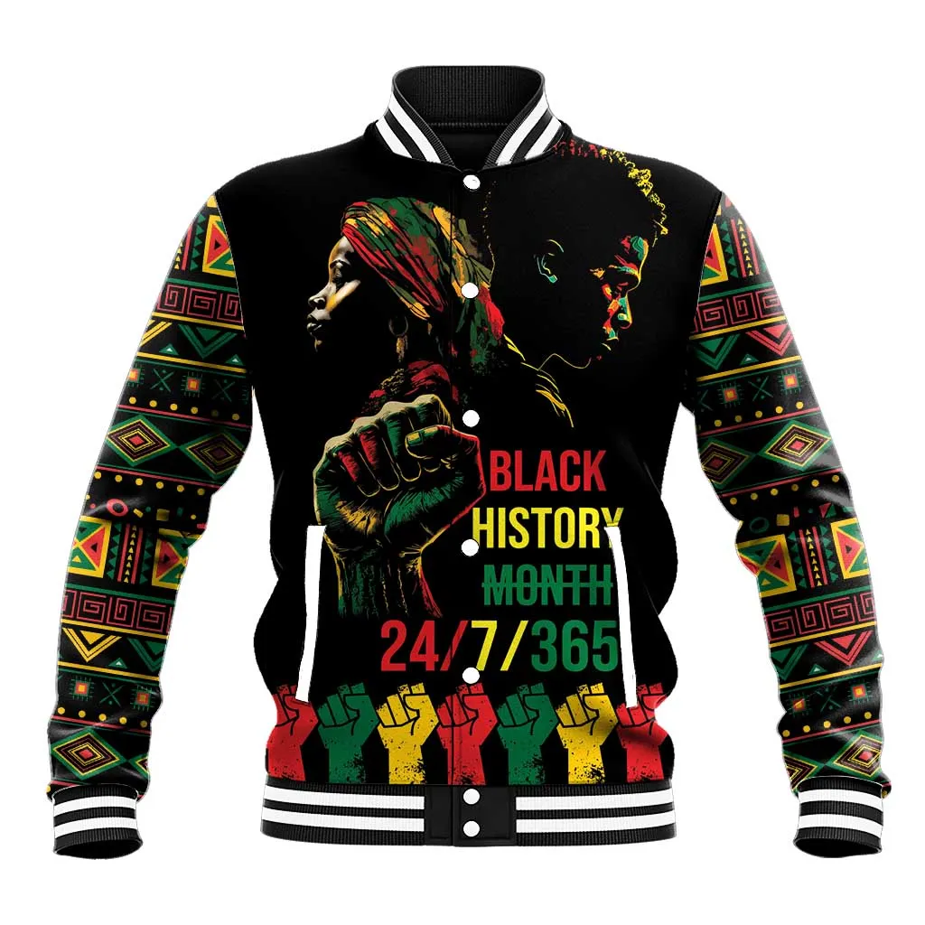 When I'm Born I'm Black Baseball Jacket Black History Black Month LT9