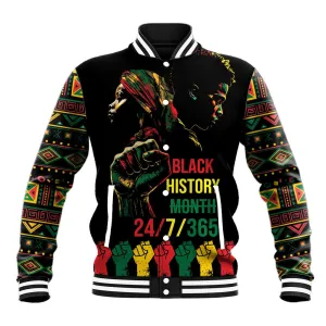 When I'm Born I'm Black Baseball Jacket Black History Black Month LT9