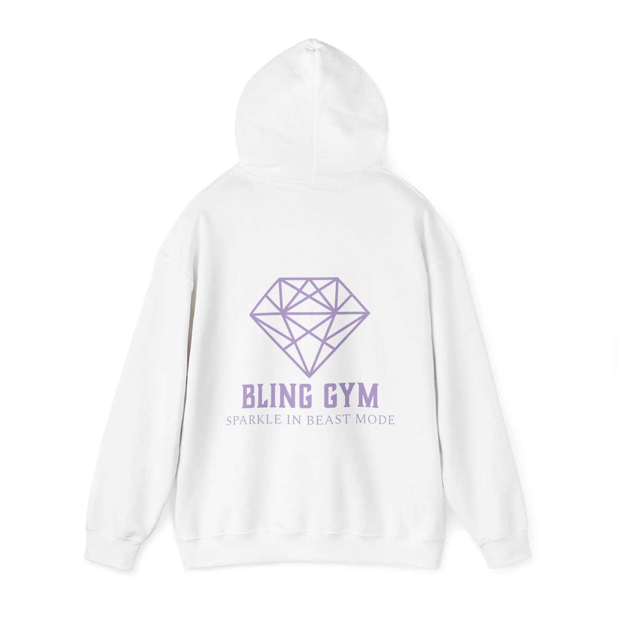 White Ice| Bling Gym Pump Cover| Gym Hoodie| Hooded Sweatshirt| Loungewear| Airport Outfit| Oversized Hoodie