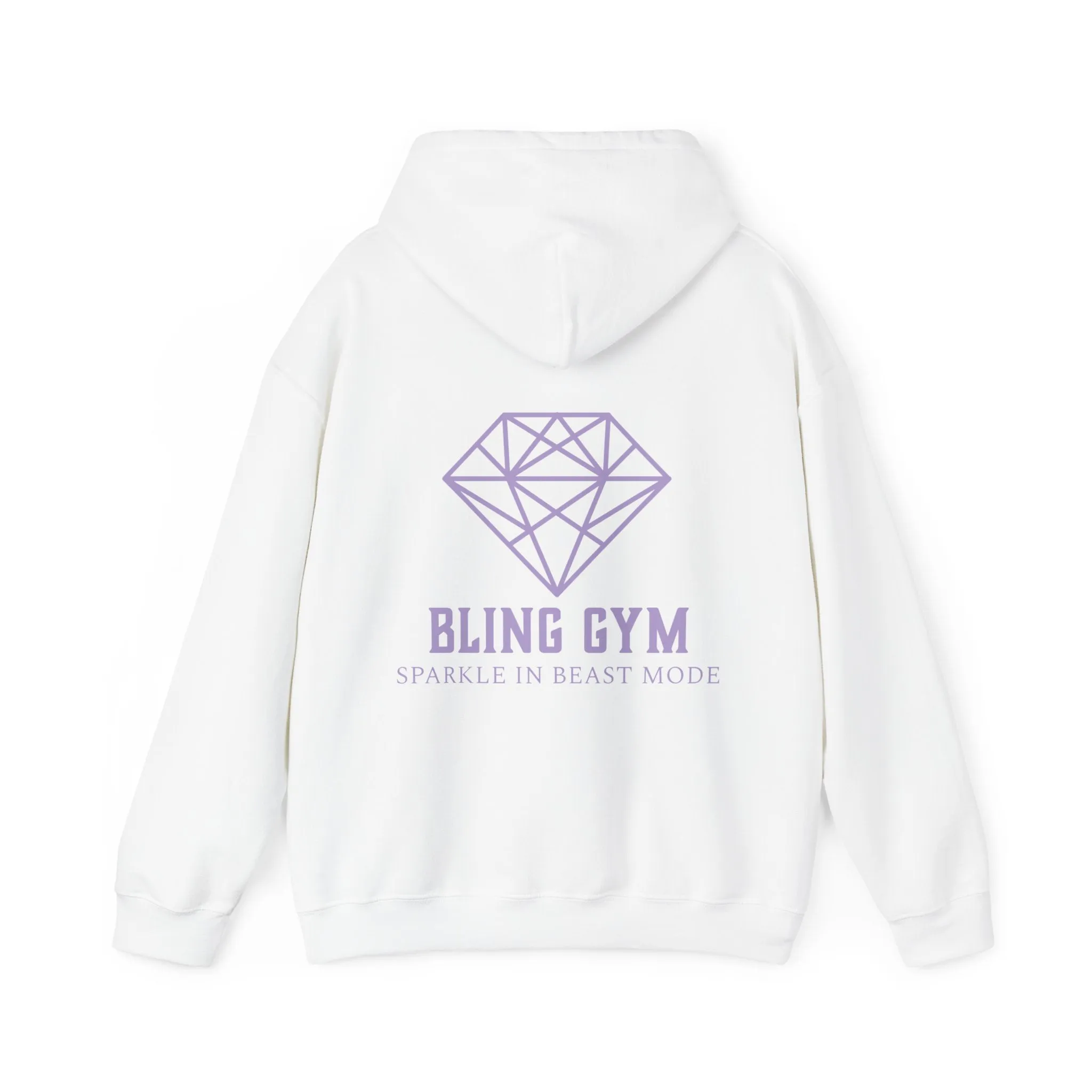 White Ice| Bling Gym Pump Cover| Gym Hoodie| Hooded Sweatshirt| Loungewear| Airport Outfit| Oversized Hoodie