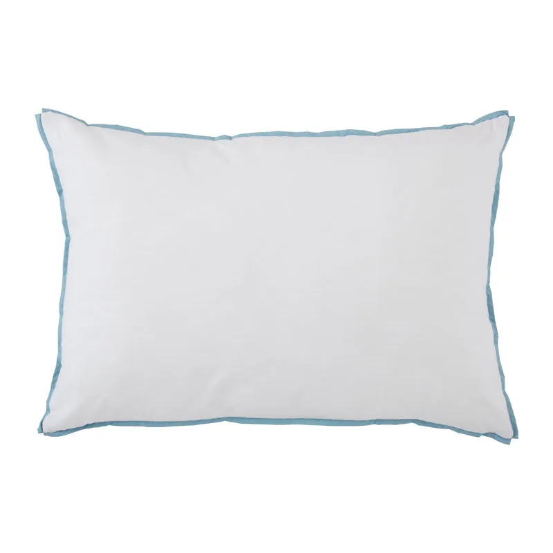 White with Sky Flange Oversized Pillow