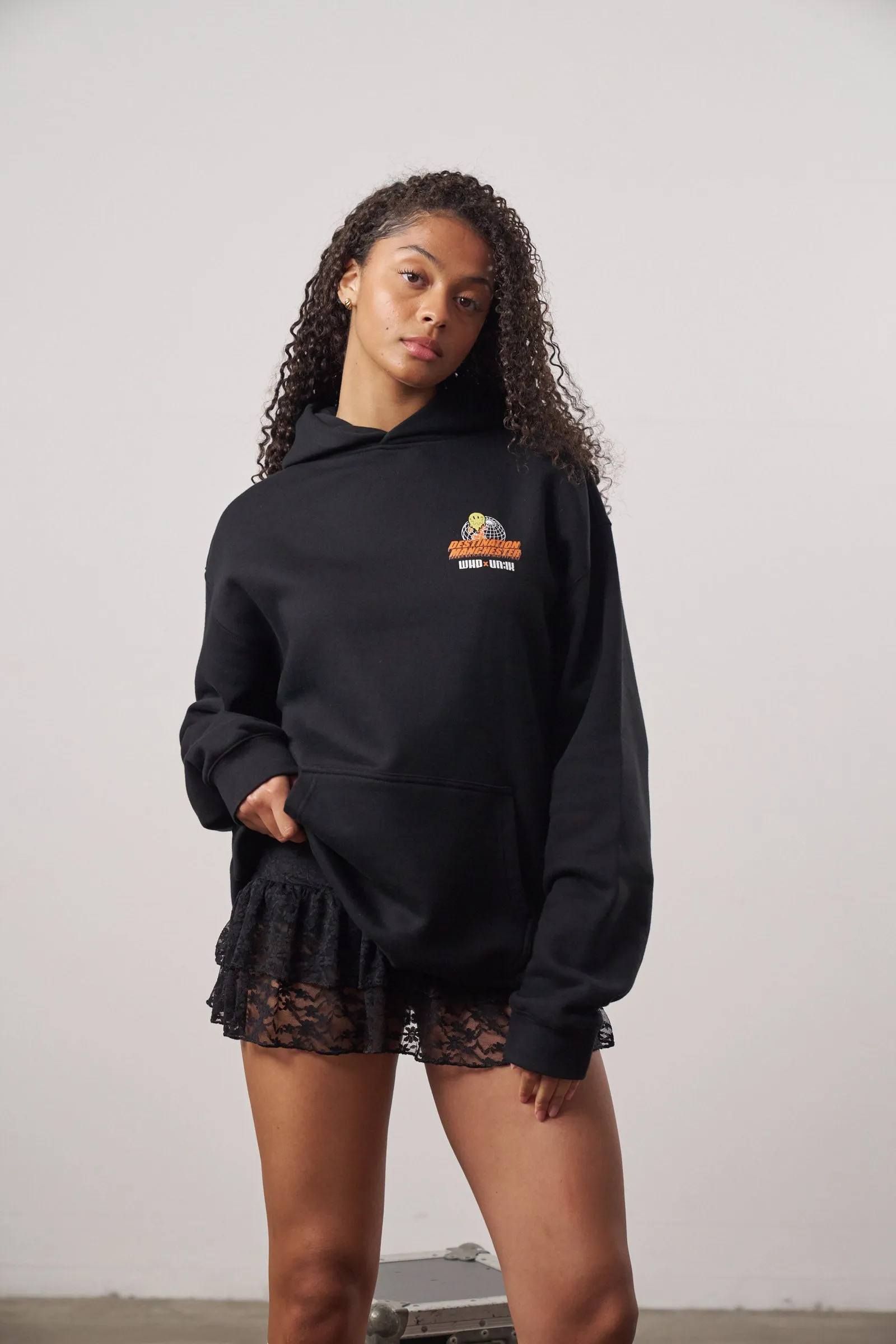 WHP x UN:IK 'Destination Manchester' Hoodie - Black